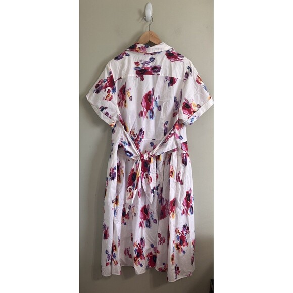 Women's Prabal Gurung White Multicolored Floral Print Dress Size 1X - Picture 3 of 6